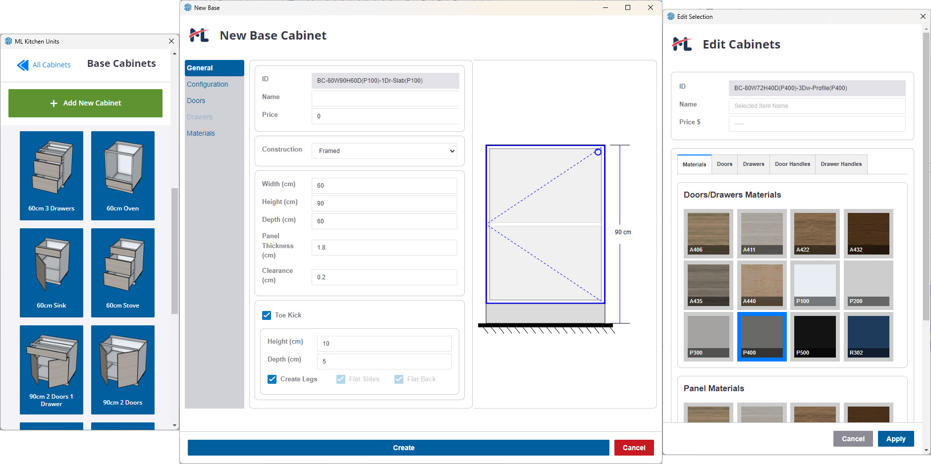 ML Kitchens Interface Overview
